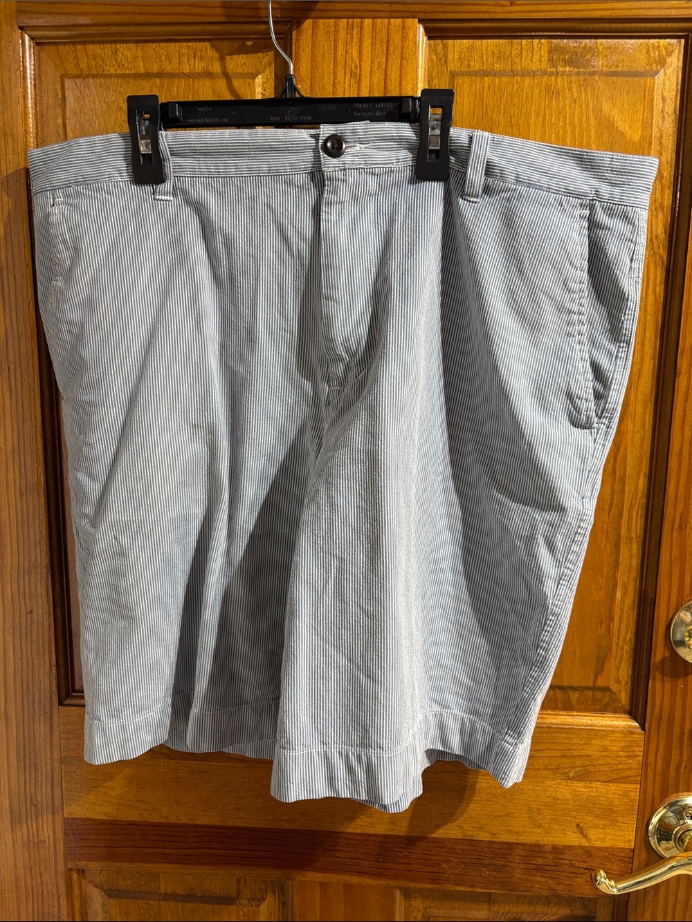 Club Room Light Blue Pinstripe Flat-Front Shorts